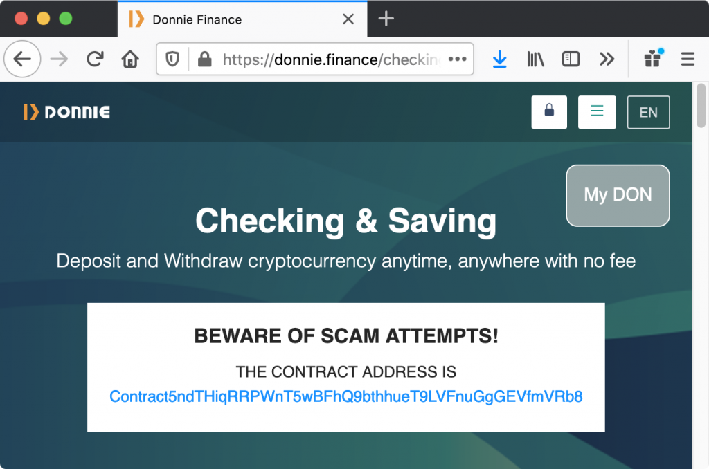donnie_finance_contract_addr