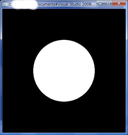 OpenGL: ポリゴンで円の描画(分割数:100)